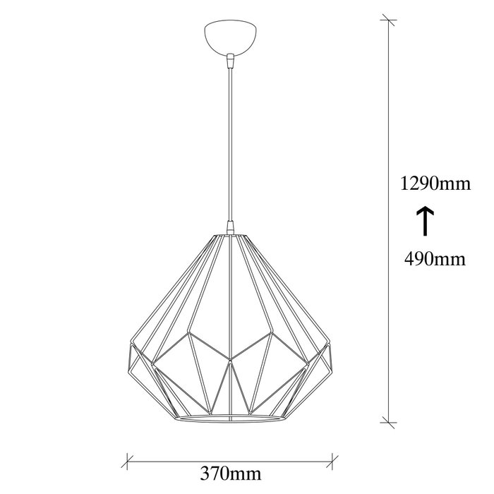 Opviq Diamond - 703-S Lámpara de araña negra